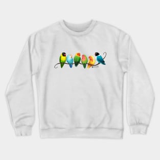 Colorful Lovebirds Crewneck Sweatshirt